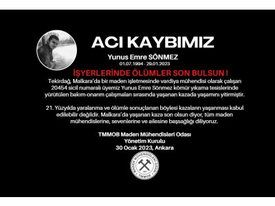 İŞYERLERİNDE ÖLÜMLER SON BULSUN