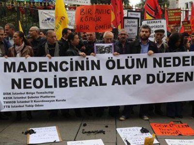 Karaman/Ermenek maden faciası protesto edildi.