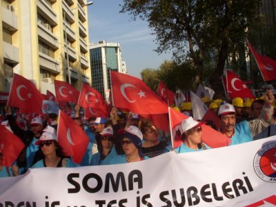 İzmir&#8217;de Soma ve Yatağan Maden Emekçileri ile Birlikte Alanlardaydık (08.10.2013)
