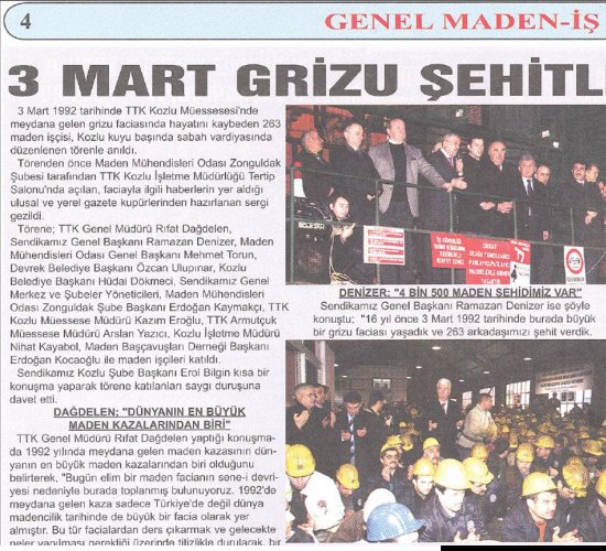  3 Mart Grizu Şehitleri Törenle Anıldı.